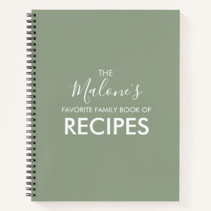 Livre de recettes de la famille verte d'olive