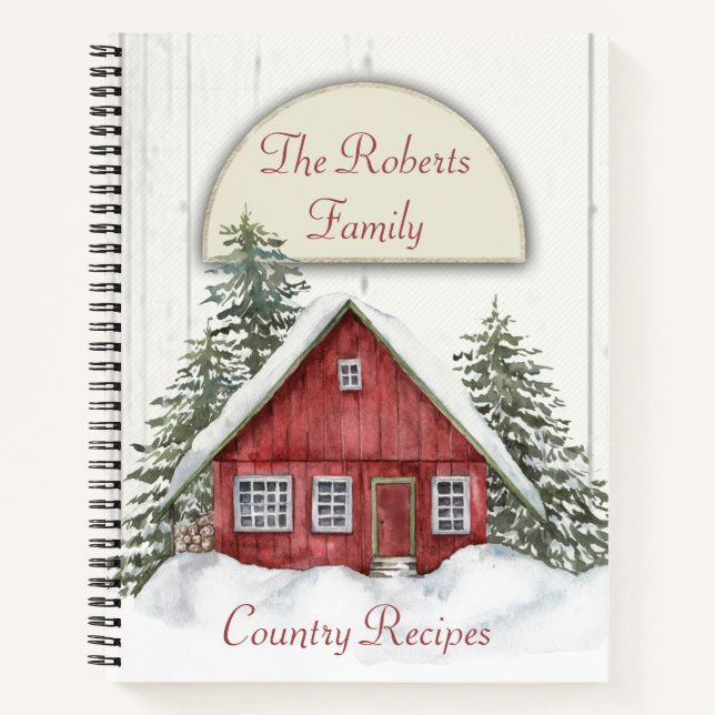 Livre de recettes de la scène d'hiver de Red House (Devant)