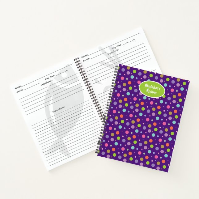 Livre de recettes de l'illustration du point Polka (Intérieur)