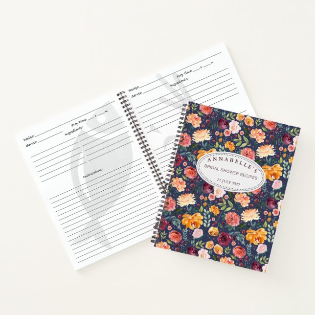 Livre de recettes de mariage floral Paprika Bourgo (Intérieur)