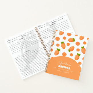 Livre de recettes de motif de petites carottes et 