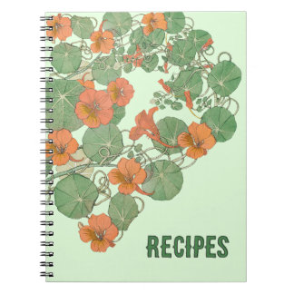 Livre de recettes de Nasturtium | Antique Lithogra