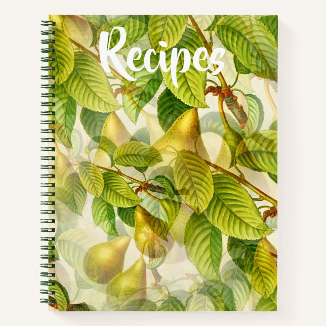 Livre de recettes de poires jaunes (Devant)