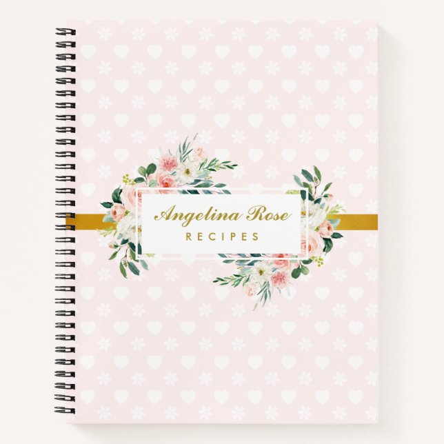 Livre de recettes de roses roses blanches (Devant)