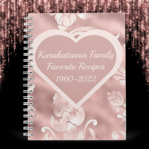 Livre de recettes de saké rose vif personnalisé