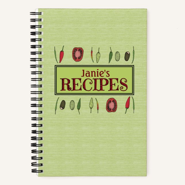 Livre de recettes de spirales personnalisables de  (Recto)