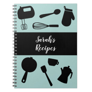 Livre de recettes d'ustensiles de cuisine minimali