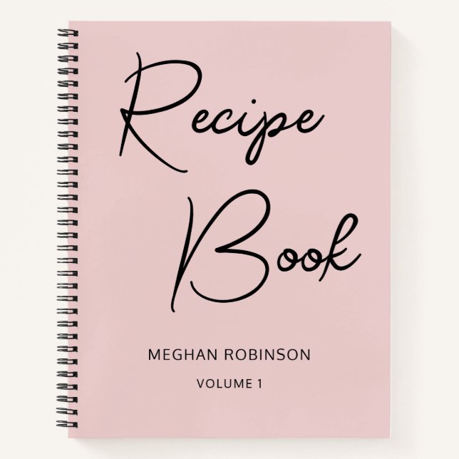 Livre de recettes écriture féminine Rouge aux joue (Devant)