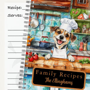 Livre de recettes en spirale Chef Chien Jack Russe