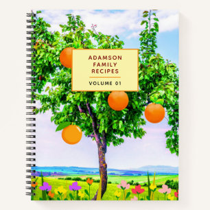 Livre de recettes familiales personnalisé. Arbre