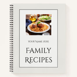 Livre de recettes familiales pour chaque cuisine