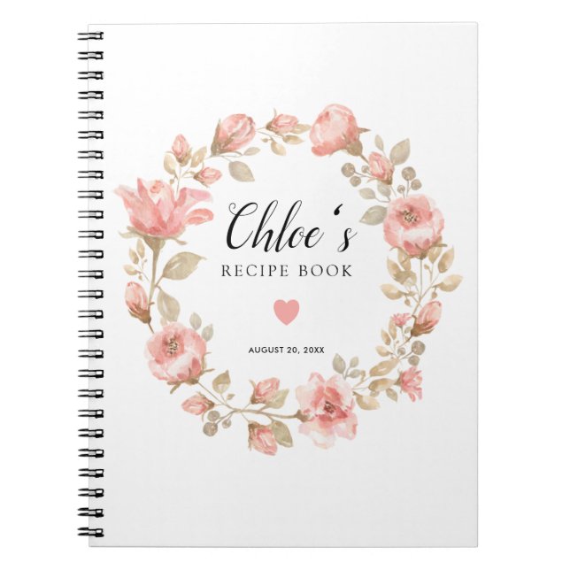 Livre de recettes florales rose Rose (Devant)