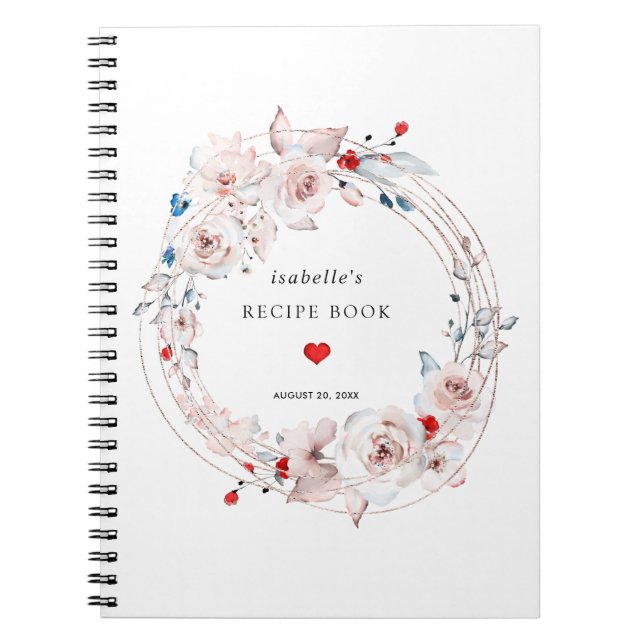 Livre de recettes florales rose Rose (Devant)