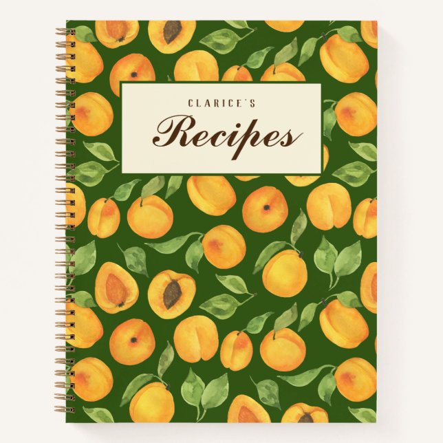 Livre de recettes personnalisable Gold Apricots (Devant)