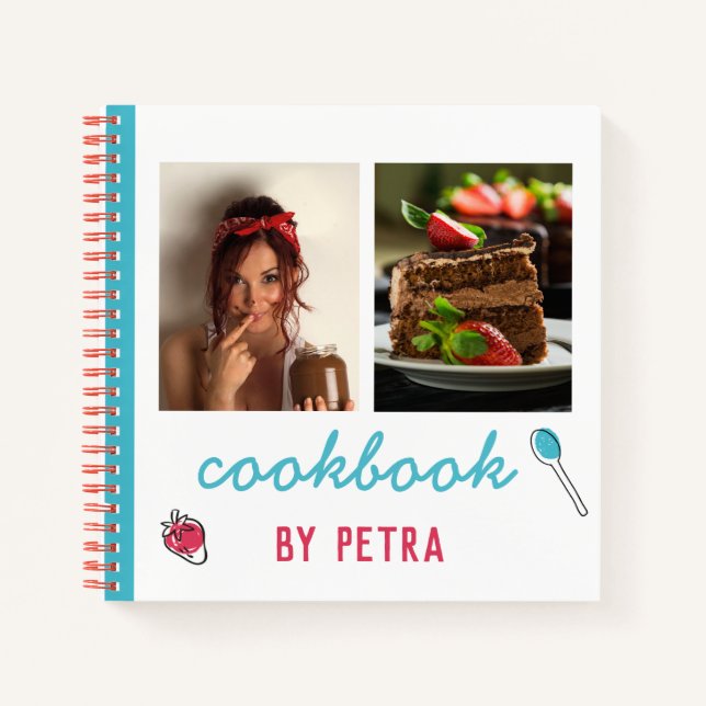 Livre de recettes personnalisé (Ajouter une photo) (Devant)