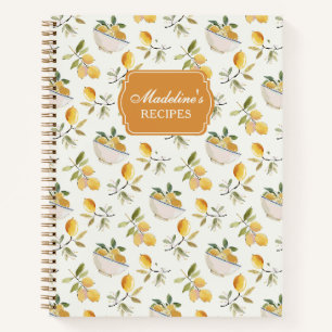 Livre de recettes personnalisé au motif citron
