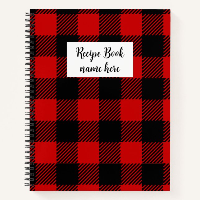 Livre de recettes personnalisées Red Plaid (Devant)