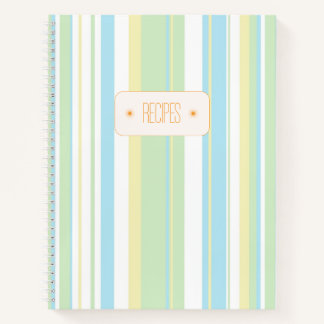 Livre de recettes rayé pastel (relié)