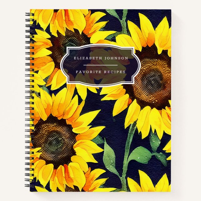 Livre de recettes rustique Sunflower Country (Devant)