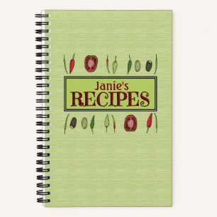 Livre de Recettes Spirale Personnalisable Poivrons