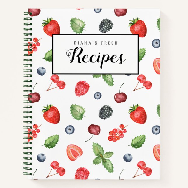 Livre de recettes sur mesure des baies fraîches (Devant)