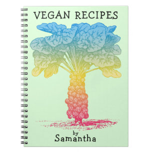 Livre de recettes végétaliennes avec nom