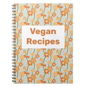 Livre de recettes végétaliennes Joli rétro muté fl