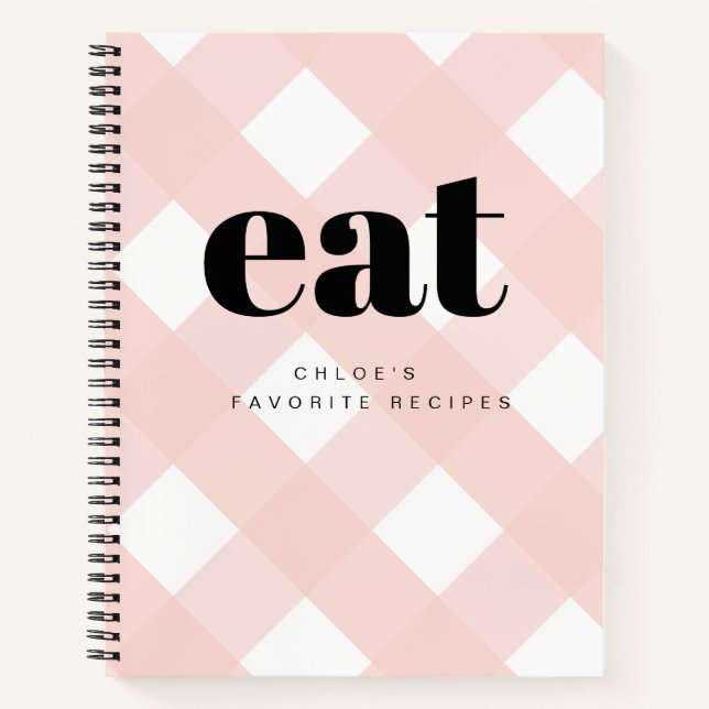 Livre de recettes vierge En vichy simple et modern (Devant)
