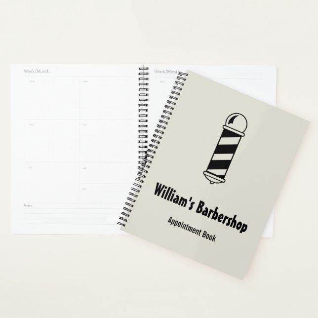 Livre de rendez-vous Barbershop (Devant avec enveloppe)