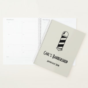 Livre de rendez-vous Barbershop personnalisé   Pl
