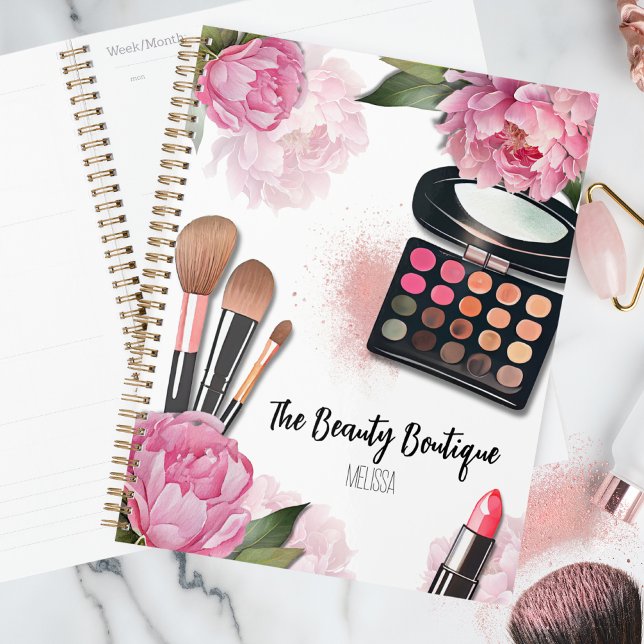 Livre de rendez-vous de maquillage (Watercolor Floral Cosmetics Makeup Artist Planner)
