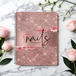 Livre de rendez-vous du technicien de clou d'or Ro