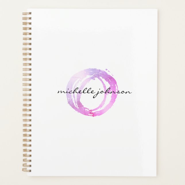 Livre de rendez-vous Luxe Pink Peint Circle (Devant)