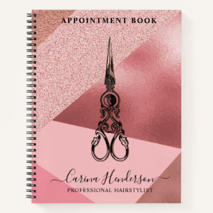 Livre de rendez-vous rose Gold Hair