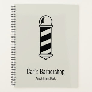 Livre de rendez-vous simple gris clair Barbershop