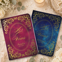 Livre de vœux de mariage en feuille métallisée mag