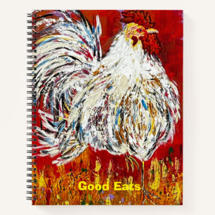 Livre des notes de la recette du coq
