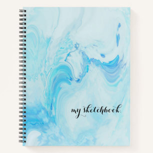 Livre d'esquisse minimaliste de couverture bleue p