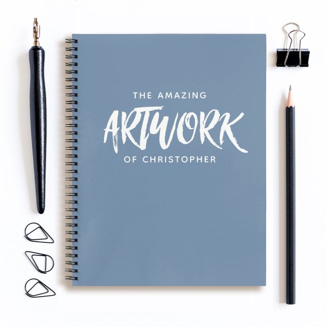 Livre d'esquisse personnalisé d'artiste bleu (Créateur téléchargé)