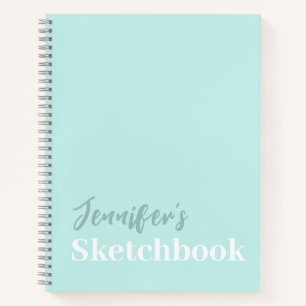 Livre d'esquisse Turquoise personnalisé
