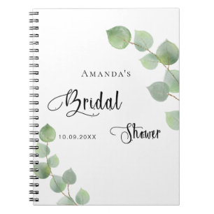 Livre d'hôte douche nuptiale budget eucalyptus