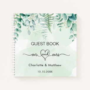 Livre d'hôte mariage eucalyptus greenerenergee m.
