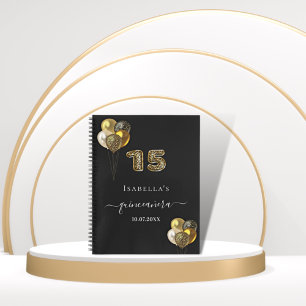 Livre d'hôte Quinceanera empreinte de léopard or n