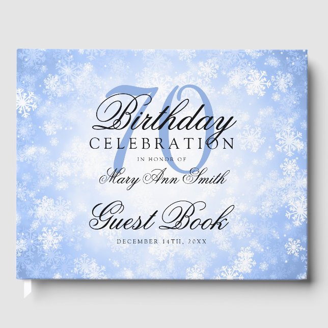 Livre d'hôtes 70e anniversaire Blue Winter Wonderl (Recto)