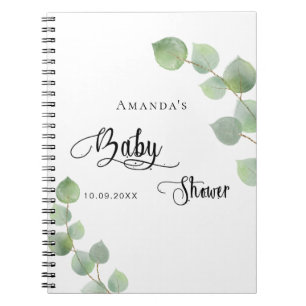 Livre d'hôtes baby shower eucalyptus budget
