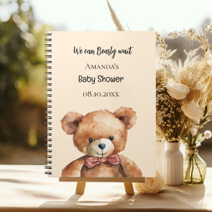Livre d'hôtes Baby shower ours en peluche