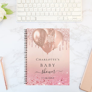 Livre d'hôtes baby shower rousse rose parties scin