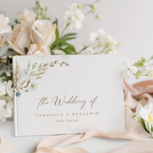 Livre d'hôtes Bohemian Elegant Dried Meadow Grass