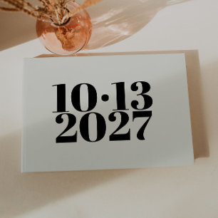 Livre d'hôtes Bold Modern Off White Mariage