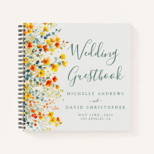 Livre d'hôtes Bold Summer Floral Mariage